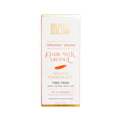 Solomons Gold Organic Vegan Dark Mylk Orange Chocolate (45% Cacao) 55g